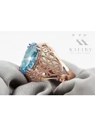 Original Vintage 14K Rose Gold Aquamarine Ring Vintage style vrc074r